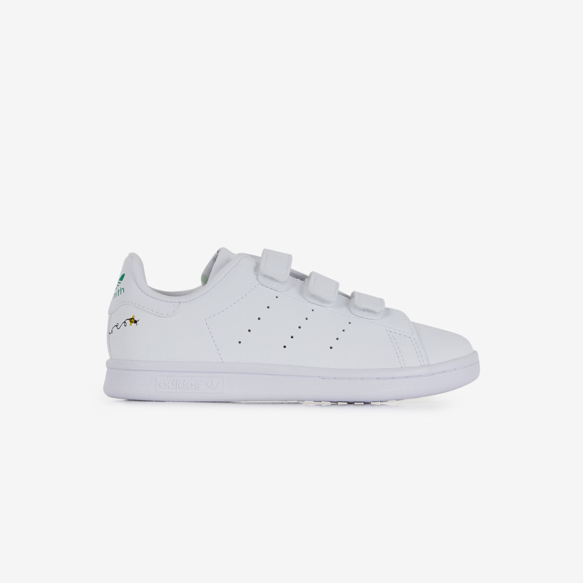 ADIDAS ORIGINALS STAN SMITH FLOWERS WIT ORANJE SNEAKERS KINDEREN