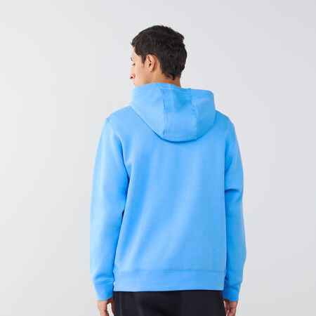 NIKE HOODIE CLUB SMALL LOGO BLAUW/WIT HEREN