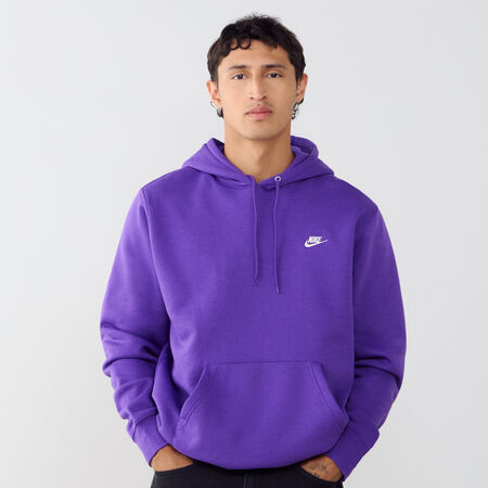HOODIE CLUB SMALL LOGO : PAARS/WIT