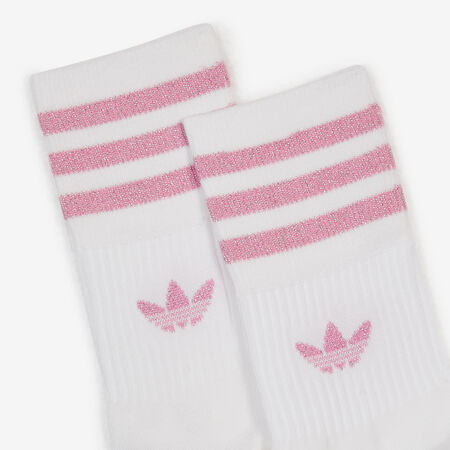 ADIDAS ORIGINALS CHAUSSETTES X2 MID CUT GLITTER ZWART/ROZE DAMES