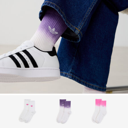 ADIDAS ORIGINALS CHAUSSETTES X3 CREW OMBRE WIT/ROZE UNISEX