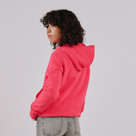 NIKE HOODIE CLUB CENTERED LOGO ROZE/WIT DAMES