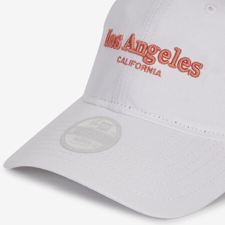 NEW ERA 9TWENTY WOMEN LOS ANGELES WORDMARK WIT/ROZE HEREN
