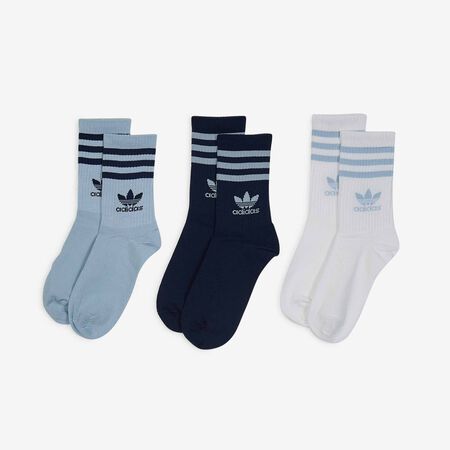 ADIDAS ORIGINALS CHAUSSETTES X3 MID CUT CREW TREFOIL BLAUW/MARINEBLAUW HEREN