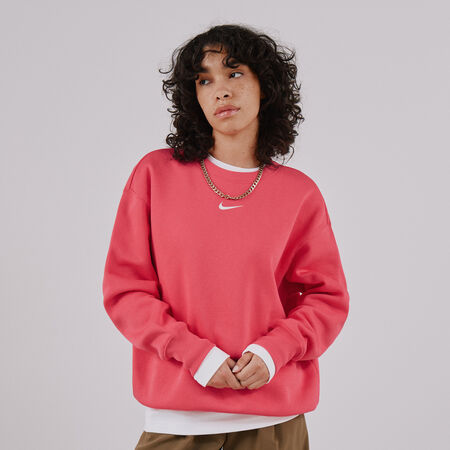 NIKE SWEAT CREW PHOENIX LONG OVERSIZED ROSE/BLANC DAMES