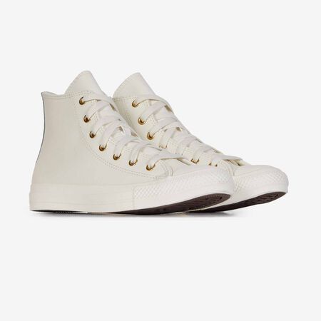 CONVERSE chuck taylor all star CHUCK TAYLOR ALL STAR HI LEATHER BEIGE/GOUD JUNIOR