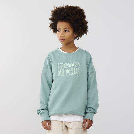 CONVERSE SWEATSHIRT LIFESTYLE CREW VERT VERT JUNIOR