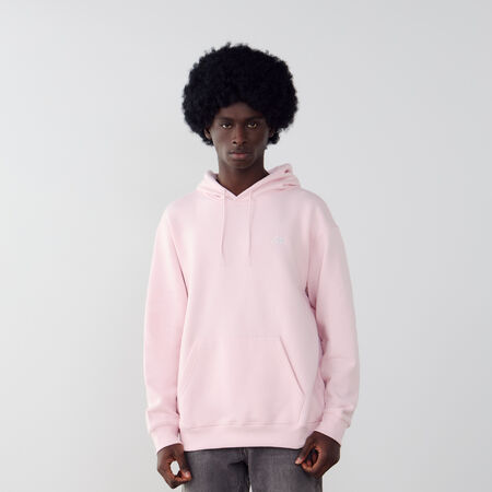 NEW BALANCE HOODIE SMALL LOGO ROZE/WIT HEREN