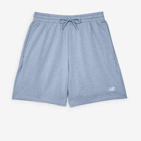 NEW BALANCE SHORT ESSENTIALS SMALL LOGO BLAUW/WIT HEREN