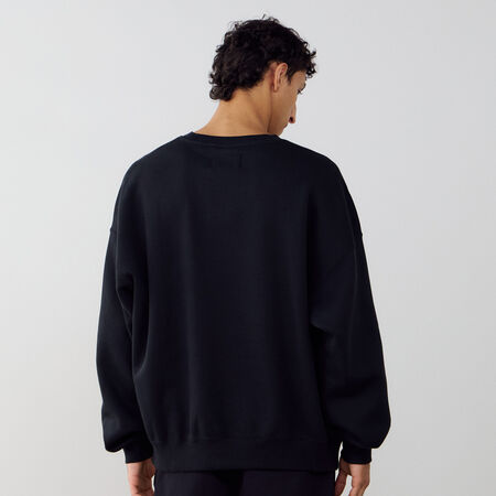 JORDAN SWEAT CREW BROOKLYN THREAD LOGO ZWART/WIT HEREN