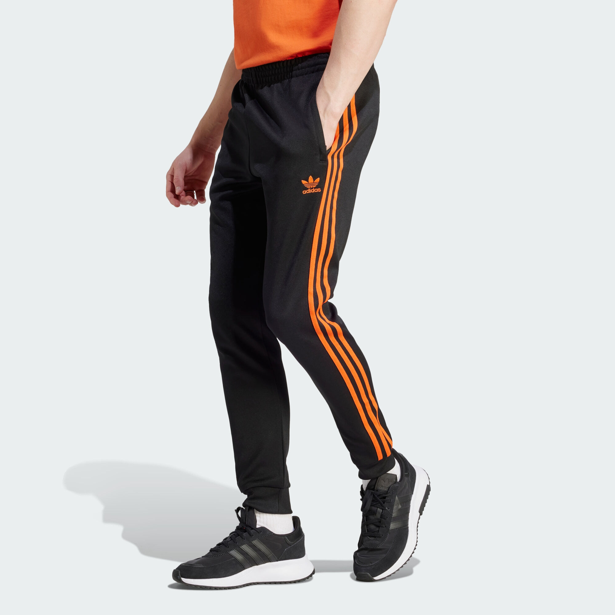 Adidas originals orange track pants 2025