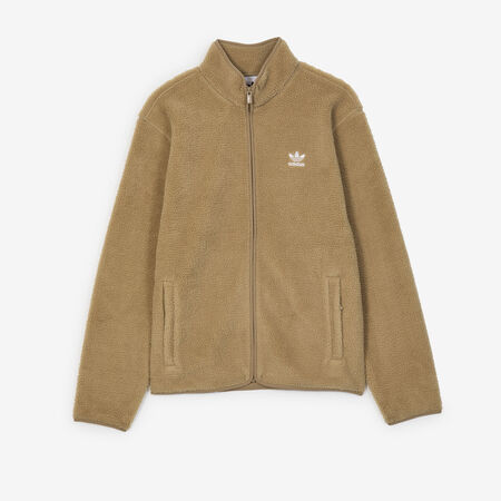 ADIDAS ORIGINALS JACKET FZ TEDDY FLEECE BRUIN/WIT HEREN