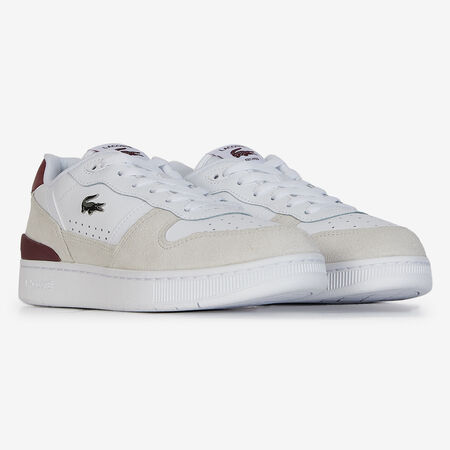 LACOSTE t-clip T-CLIP SET WIT/BORDEAUXROOD DAMES